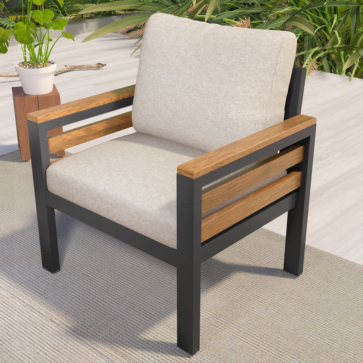 Set di divani da esterno composto da 4 pezzi