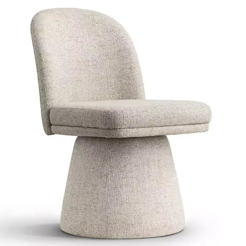 Zestaw 6 nowoczesnych bezpodłokietnikowych krzeseł do jadalni z obrotem 360°, podstawą w stylu piedestału i eleganckim designem, do kuchni, jadalni lub biura – Panipeachy
