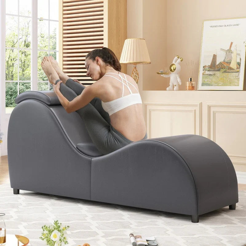 Mixoy Indoor-Yogastuhl, geschwungener Yoga-Chaiselongue-Sessel für Erwachsene zum Dehnen, Trainieren und Entspannen
