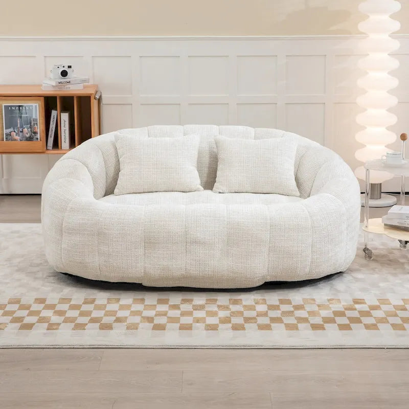 Zitzakstoel van chenille, luie sofa