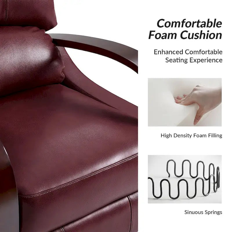 Alex mid-century moderne handmatige relaxfauteuil van echt sigarenkleurig leer met gebogen houten armleuningen