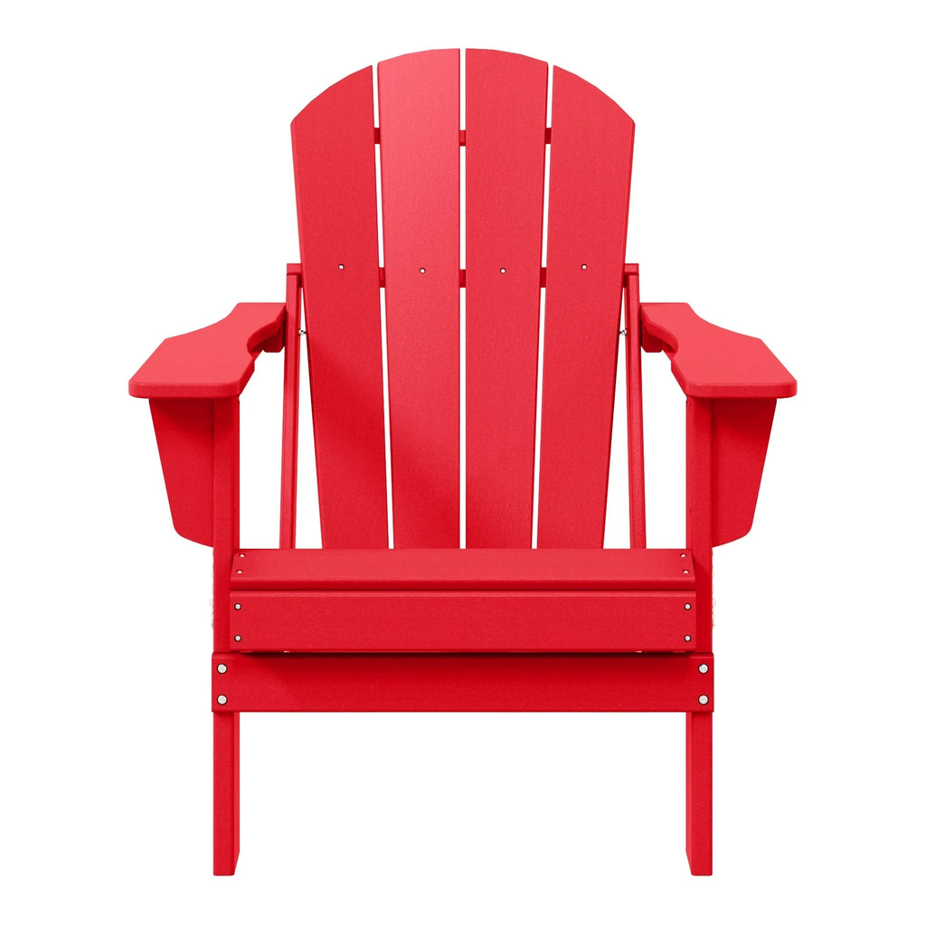 Polytrends Laguna Fade Resistant All Weather Outdoor Patio Folding Adirondack Chair