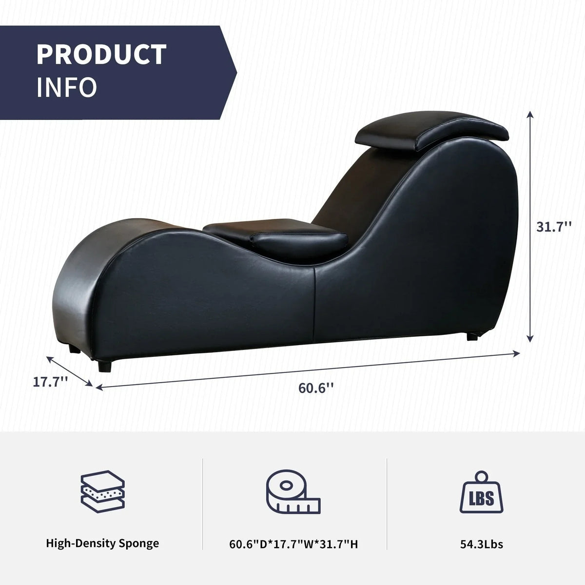 Mixoy Indoor-Yogastuhl, geschwungener Yoga-Chaiselongue-Sessel für Erwachsene zum Dehnen, Trainieren und Entspannen