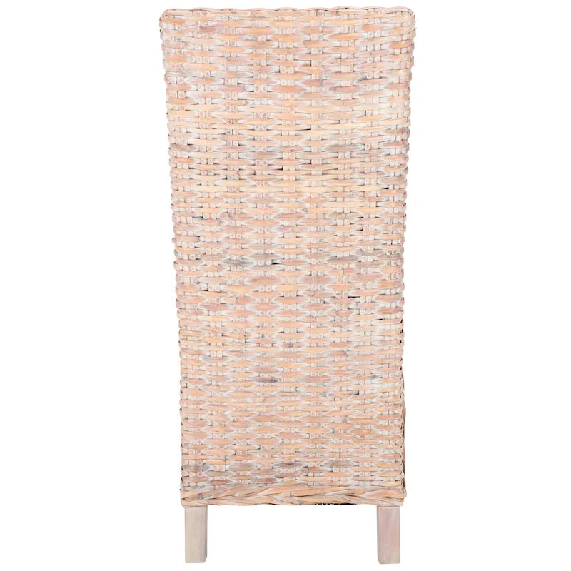 Ensemble de 2 chaises de salle à manger en osier naturel, 19 l x 22 p x 41 h, style bohème côtier