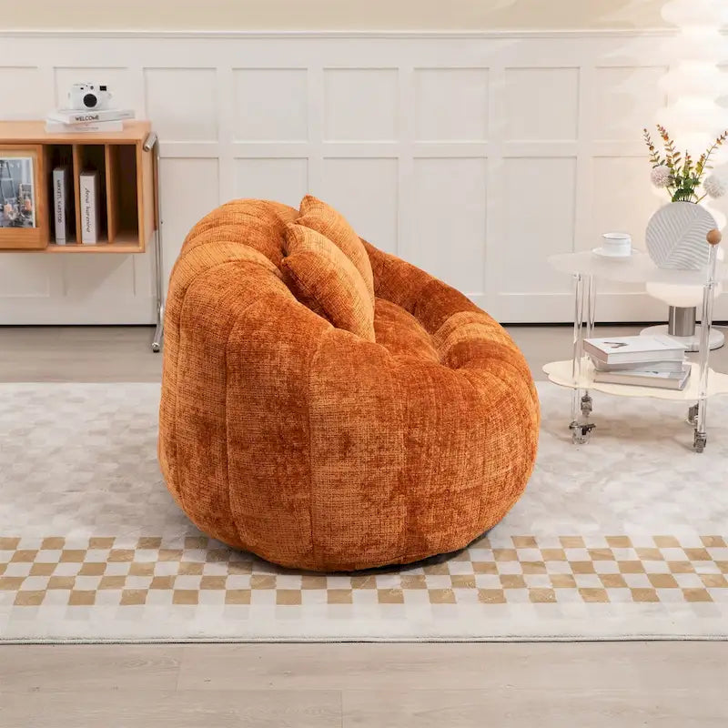 Zitzakstoel van chenille, luie sofa