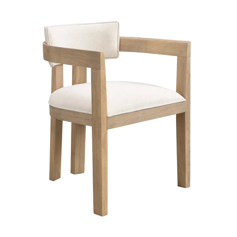 Conrad Sophisticated Modern Dining Chair With Armrest by Christopher Knight Home