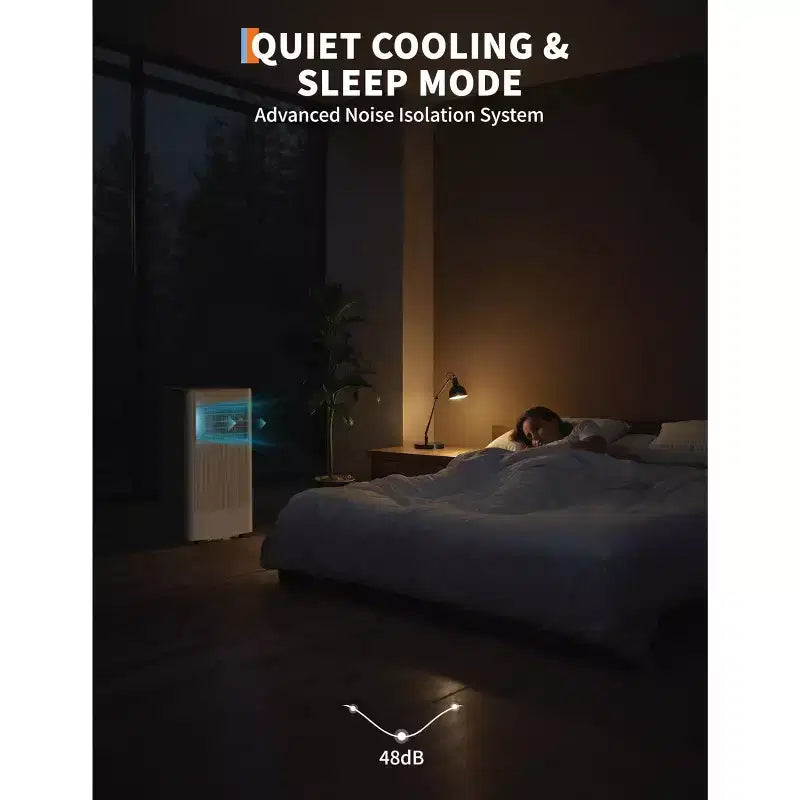 Draagbare airconditioners, Flarhetoric 10.000 BTU koelen/ventilator/drogen 3-in-1 draagbare airconditioner voor kamers van 560 sq. ft., apparaten voor stille kamers