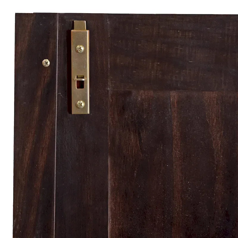 Kledingkast met 3 deuren - wit/mocha/java - massief hout